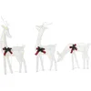 Image de Beliani Décorations de Noël LED Rennes 92 cm en Acier et Coton Blanc Angeli