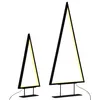 Image de Beliani Lot de 2 Décorations Modernes d'arbre de Noël avec Lampes LED en Métal Noir Loppi