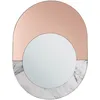 Image de Beliani Miroir Mural Moderne Ovale Accessoire Décoratif Effet Marbre Rety