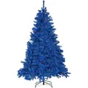 Image de Sapin de Noël Artificiel 210 cm en PVC & Acier Bleu pour Ambiance de Noël Cosy Farnham Beliani
