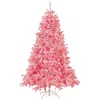 Image de Sapin de Noël Artificiel 210 cm en PVC & Acier Rose pour Ambiance de Noël Cosy Farnham Beliani
