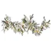 Image de Guirlande de Noël LED avec Effet Neige 180 cm en Synthétique Blanc et Vert Parfait pour Décoration de Noël Whitehorn Beliani