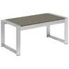 Image de Beliani Table de terrasse ou de Jardin en Aluminium Gris foncé Matériaux durables et Design Ultra Moderne Trendy