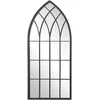 Image de Beliani Miroir Mural au Style Gothique 50 x 115 cm avec Cadre Décoratif en Verre et Métal Noir pour Hall d'Entrée ou Salon