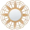 Image de Miroir mural Boho en Rotin Nat_reo Cadre Forme de FLeur Rond 60 cm Pasaku