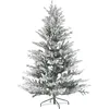 Image de Sapin de Noël Vert Artificiel à Flocons de Neige Support Métallique 180 cm Brisco