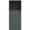Image de Meuble de salle de bain - Rangement bas - Décor vert sauge et noir - L40 x H95 x P31cm - PURE BLISS