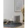 Image de Mobel - Fever - Pouf rembourré velours côtelé gris clair - D.35 cm OS