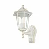Image de Licht-Erlebnisse Applique murale d'extérieur avec détecteur de mouvement Verre Aluminium Blanc-Or IP44 Maison B : 17 cm E27 Capteur Lanterne Lampe d'extérieur nostalgique PARIS