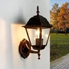 Image de Licht-Erlebnisse Lanterne murale extérieure en aluminium et verre noir cuivre IP44 pour balcon et jardin P:19,5 cm E27 nostalgique antique, applique murale extérieure pour terrasse TIROL