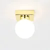 Image de Plafonnier salle de bain boule métal verre doré 1x G9 variable salle de bain couloir plafonnier intérieur éclairage intemporel compact