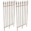 Image de CLP Lot de 2 treillages Metal 100 x 50 cm Elisa, Supports Robustes pour rosiers et Lierre, Style Art Nouveau, pour Jardin, Couleur:Marron Antique