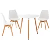 Image de CLP Ensemble De Salle A Manger Libanera I Table et Chaises De Cuisine avec 1 Table Et 3 Chaises en Similicuir, Couleur:Blanc