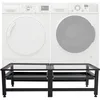 Image de CLP Support pour Machine à Laver Double Tampa I Étagère pour 2 appareils I avec tiroirs, Couleur:Noir