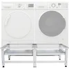 Image de CLP Support pour Machine à Laver Double Tampa I Étagère pour 2 appareils I avec tiroirs, Couleur:Blanc