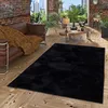 Image de Pergamon Pearl - Tapis de Luxe en Fourrure synthétique Super Douce - Noir