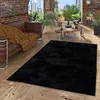 Image de Pergamon Pearl - Tapis de Luxe en Fourrure synthétique Super Douce - Noir