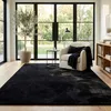 Image de Pergamon Tapis Fausse Fourrure Pearl Noir   Tapis Shaggy Doux à Poils Longs