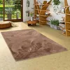 Image de Pergamon Plush - Tapis de Luxe en Fourrure synthétique Super Doux - Marron