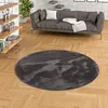Image de Pergamon Pearl - Tapis de Luxe en Fourrure synthétique Super Douce - Anthracite - Rond