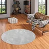 Image de Pearl - Tapis de luxe en fourrure synthétique super douce - Gris - Rond