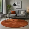 Image de Pergamon Pearl - Tapis de Luxe en Fourrure synthétique Super Douce - Terre Cuite - Rond