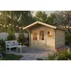 Image de Abri de jardin Gabriel-34 avec sol en bois, abri de jardin 300 x 400, 10,07 m², épaisseur de paroi 34 mm, maison en bois en madriers avec fenêtre, double fenêtre et porte en bois lamellé naturel