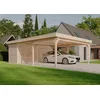Image de Alpholz Double carport Freya en Bois de la Marque Alpholz | abri de Voiture | abri pour Voiture | Rectangle, carports, Toit Plat