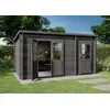 Image de Alpholz Abri de jardin Maria en bois gris avec matériel de montage