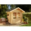 Image de Alpholz Abri de jardin Palma en bois de pin - Cabane en bois de pin de 28 mm d'épaisseur - Cabane en madriers avec matériel de montage
