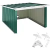 Image de GARDEBRUK® Abri Robot Tondeuse 89x90x54cm Toit monopente Pliable métal résistant intempéries 4X piquets Terre Garage Outillage carport Jardin Vert