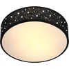 Image de MONZANA® Plafonnier Ciel étoilé Rond Ø 38cm Abat-jour Tissu 40 Watt Séjour Chambre Plafonnier Tissu Lampe noir 2xE27 Lampe plafond ronde