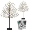 Image de MONZANA® 2X Arbre Lumineux 220 LED 220 cm minuterie 8 Modes de lumière résistant aux intempéries décoration Noël Cerisier