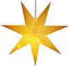 Image de Étoile de noël LED à suspendre Décoration lumineuse en papier 60 cm blanc Lanterne déco à piles Étoile 7 pointes