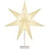Image de CASARIA® Étoile en papier avec socle motif paillettes LED Étoile de Noël étoile pliante décoration à piles lanterne