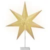 Image de CASARIA® Étoile en papier avec socle motif étoiles LED Étoile de Noël étoile pliante décoration à piles lanterne
