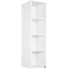 Image de Casaria® Étagère de Rangement 4 Niveaux Bibliothèque Blanc 106 x 30 x 30 cm Meuble de Rangement intérieur Bureau Salon