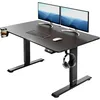 Image de Casaria Bureau réglable en Hauteur électrique Noir 110cm Bureau Assis Debout écran LCD Support Accessoires télétravail
