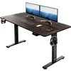 Image de Casaria Bureau réglable en Hauteur électrique Beige 140cm Bureau Assis Debout écran LCD Support Accessoires télétravail