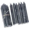 Image de Loberon Bauceau Lot de 12 Bougies - Finition Rustique - Peint à la Main, Anthracite