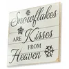Image de Loberon Snowflakes Plaque décorative - Un Pur Plaisir d'hiver - avec Un Cordon de Jute, Blanc/Marron