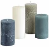 Image de Loberon Berekua Lot de 4 Bougies - Paraffinwachs - Teintées et inodores, Multicolore