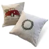 Image de Loberon Lot de 2 Housses de Coussins Camon, Beige/Rouge
