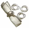 Image de LOBERON Lot de 4 ronds de serviettes Limche, argenté