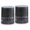 Image de Loberon Oviedo Lot de 2 Bougies - Fabriquées à la Main et teintées dans la Masse - Bougies Longue durée, Anthracite