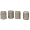 Image de Loberon Virrans Lot de 4 Bougies - Lot de Quatre Bougies en Cire véritable - Paraffinwachs, Taupe