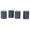 Image de Loberon Virrans Lot de 4 Bougies - Lot de Quatre Bougies en Cire véritable - Paraffinwachs, Anthracite