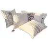 Image de Loberon Lot de 4 Housses de Coussins Olette, crème/Marron