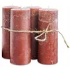 Image de Loberon Homel Lot de 4 Bougies - Bougies teintées - Une Belle lumière, des Heures Durant, Rouge Rouille