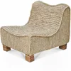 Image de Loberon Bocage - Fauteuil fabriqué à la main et durable - Style bohème - Pour intérieur et extérieur - Tressage rustique - Mobilier de jardin - Chaise en teck - Palmier - Marron